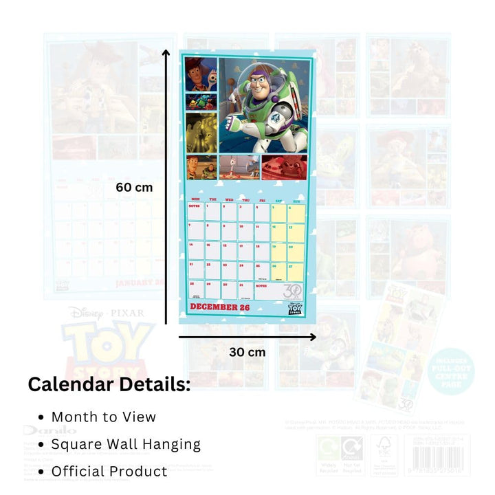 Toy Story Square 2026 Calendar