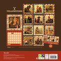 Yellowstone Square 2026 Calendar, rear view