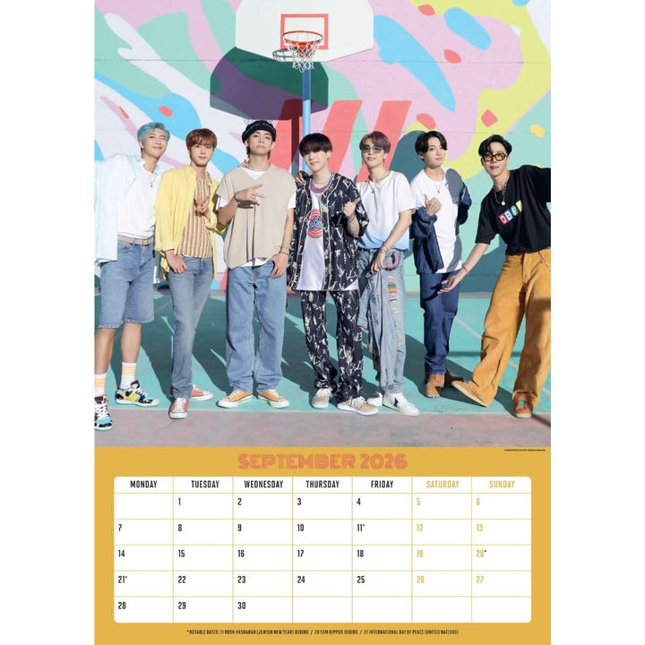 BTS A3 2026 Calendar