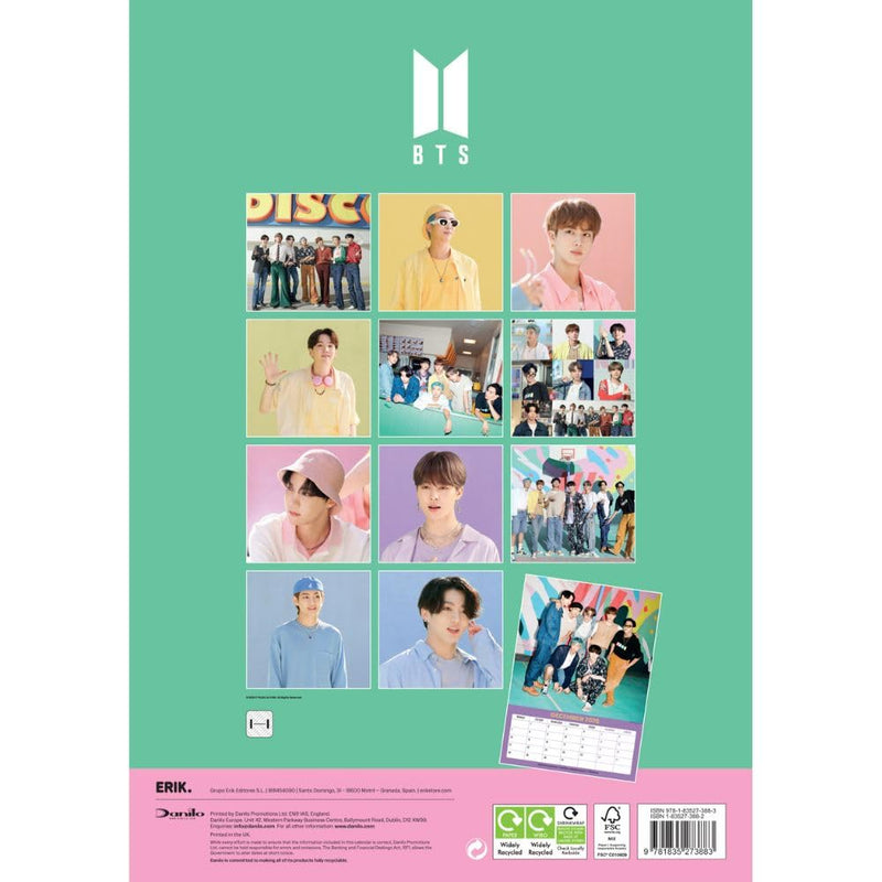 BTS A3 2026 Calendar, close-up detail