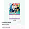 BTS A3 2026 Calendar, rear view