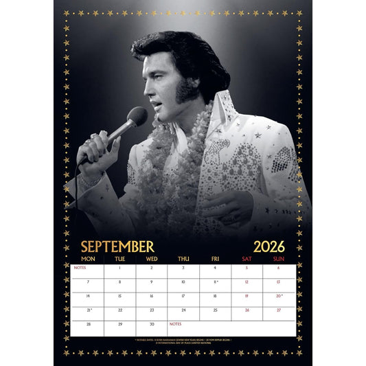 Elvis Presley A3 2026 Calendar, alternate view