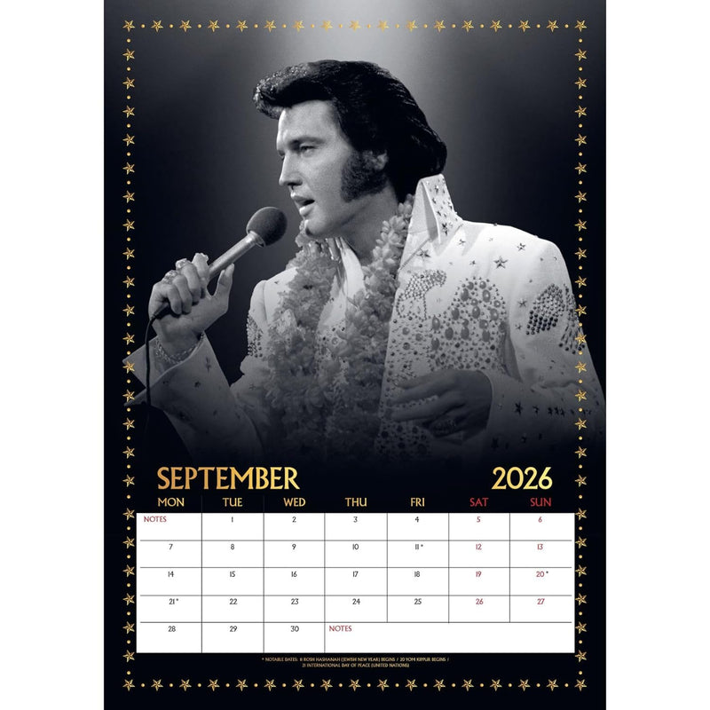 Elvis Presley A3 2026 Calendar, alternate view