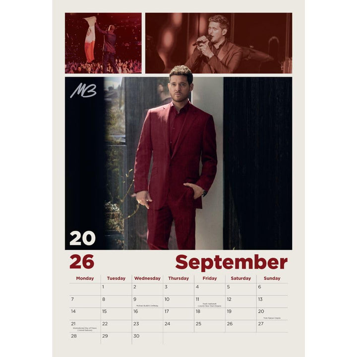 Michael Buble A3 2026 Calendar