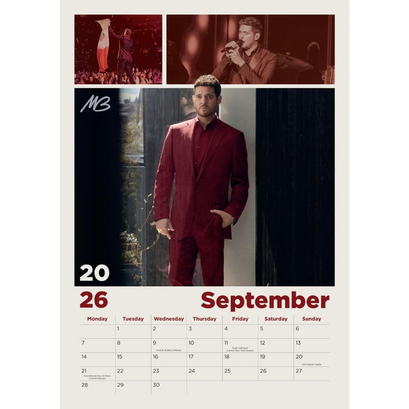 Michael Buble A3 2026 Calendar, alternate view
