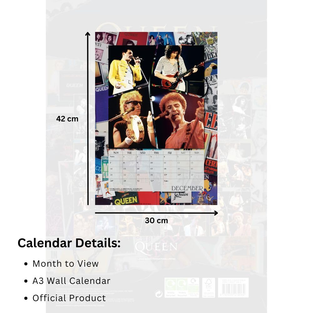 Queen A3 Calendar 2026