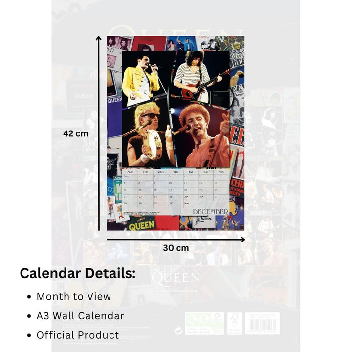 Queen A3 Calendar 2026