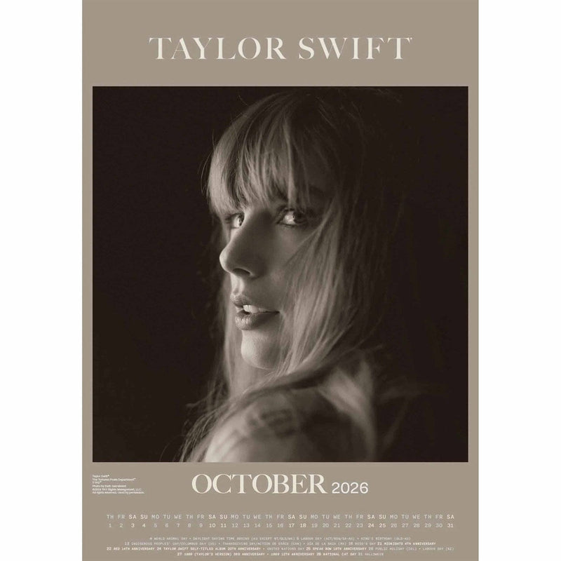 Taylor Swift A3 2026 Calendar, alternate view