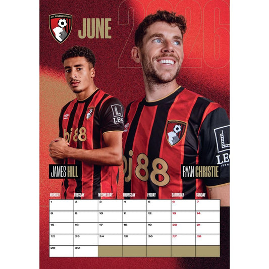 AFC Bournemouth A3 2026 Calendar, alternate view