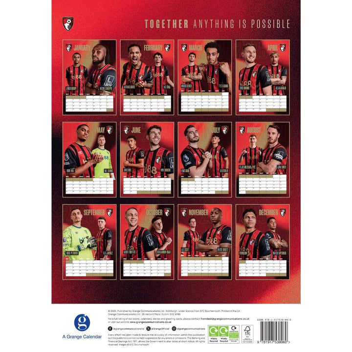 AFC Bournemouth A3 2026 Calendar