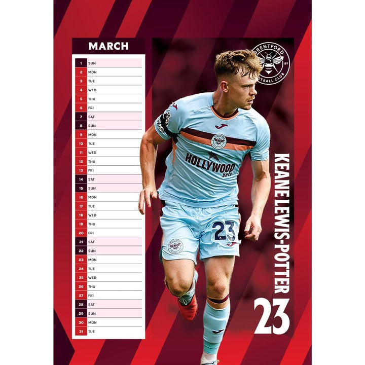 Brentford FC A3 2026 Calendar