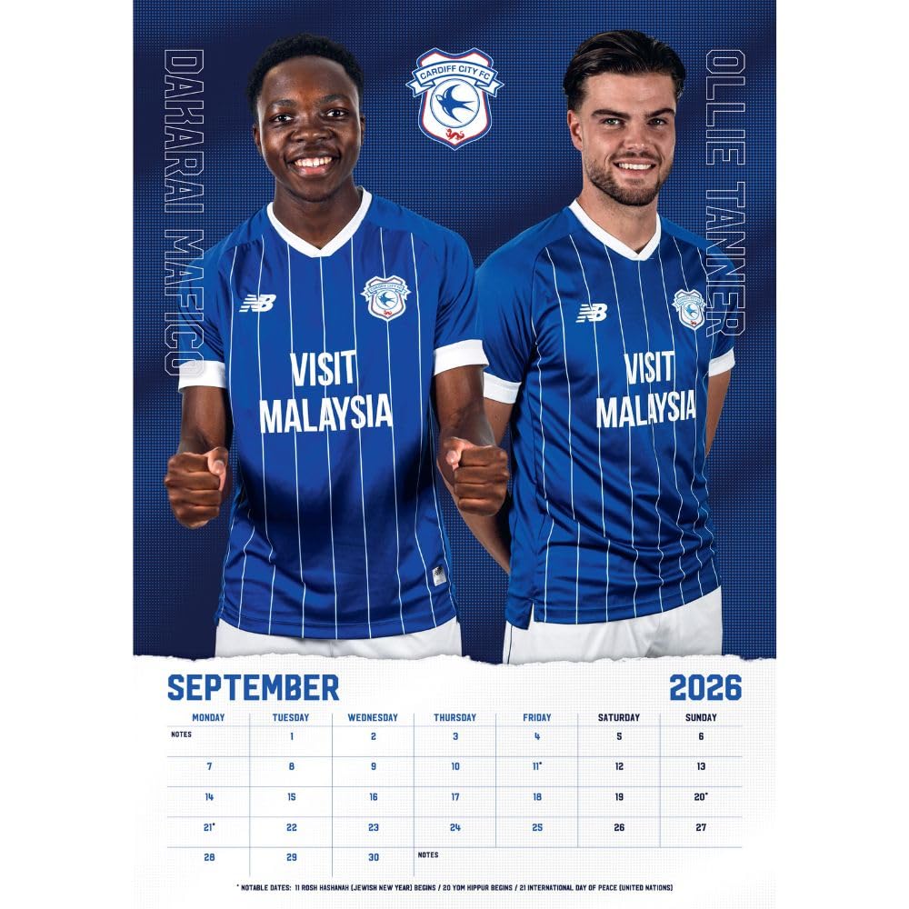 Cardiff City FC A3 2026 Calendar