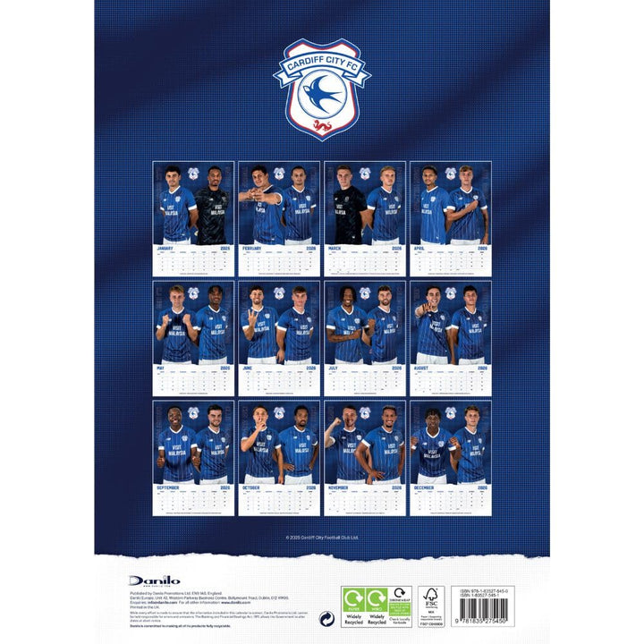 Cardiff City FC A3 2026 Calendar