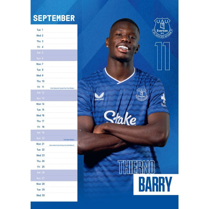 Everton FC A3 2026 Calendar