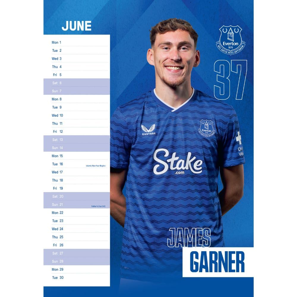 Everton FC A3 2026 Calendar