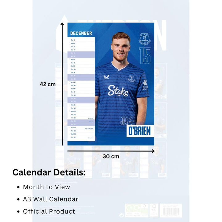 Everton FC A3 2026 Calendar