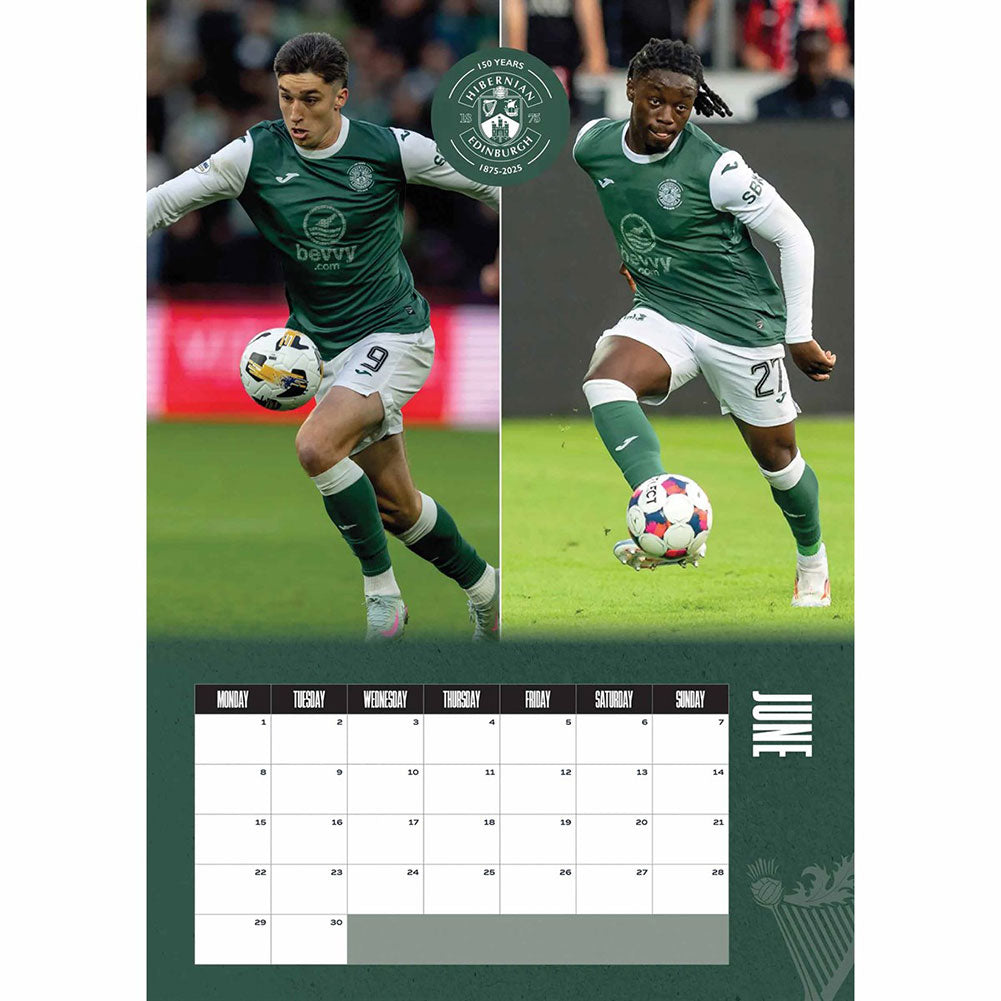 Hibernian FC A3 2026 Calendar
