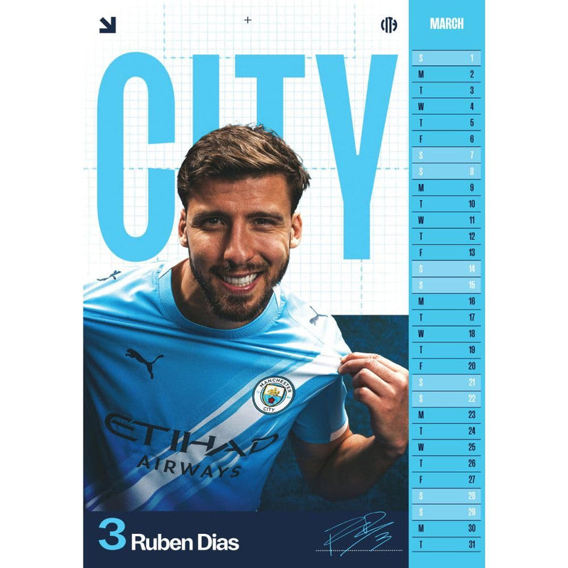 Manchester City FC A3 Calendar 2026, alternate view