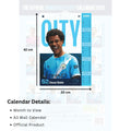 Manchester City FC A3 Calendar 2026, rear view