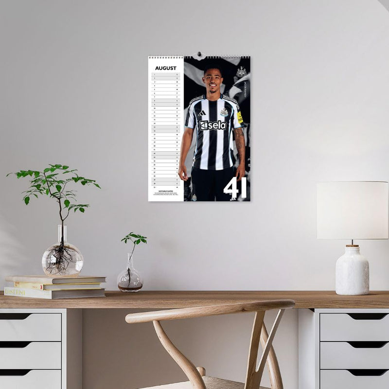 Newcastle United FC A3 Calendar 2026, rear view