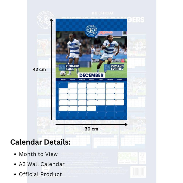 Queens Park Rangers FC A3 2026 Calendar