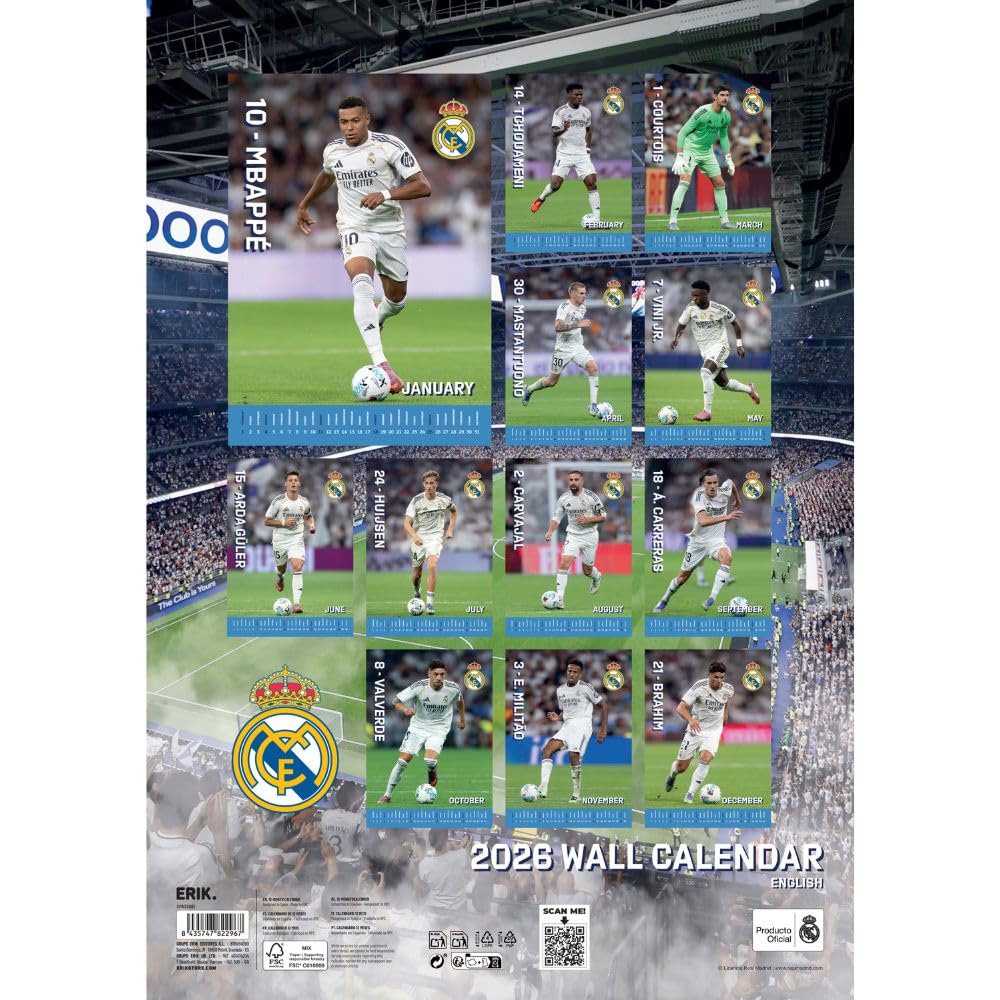 Real Madrid FC A3 2026 Calendar
