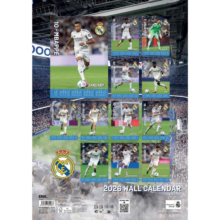 Real Madrid FC A3 2026 Calendar