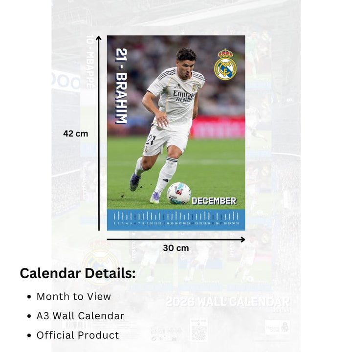 Real Madrid FC A3 2026 Calendar