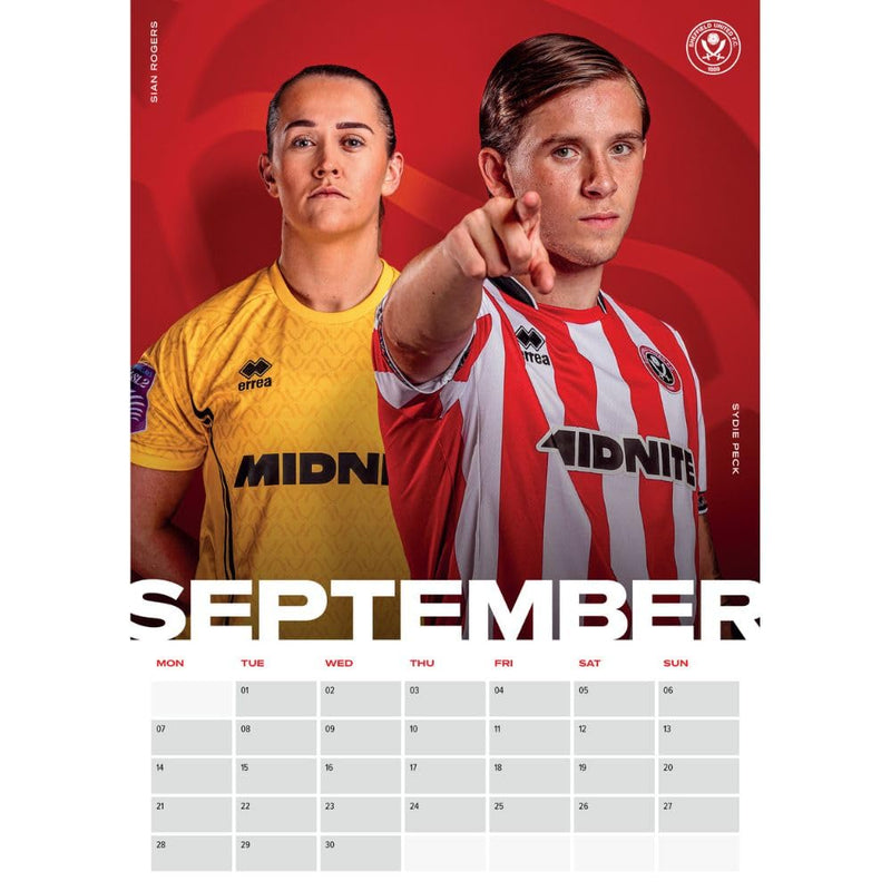 Sheffield United FC A3 Calendar 2026, alternate view