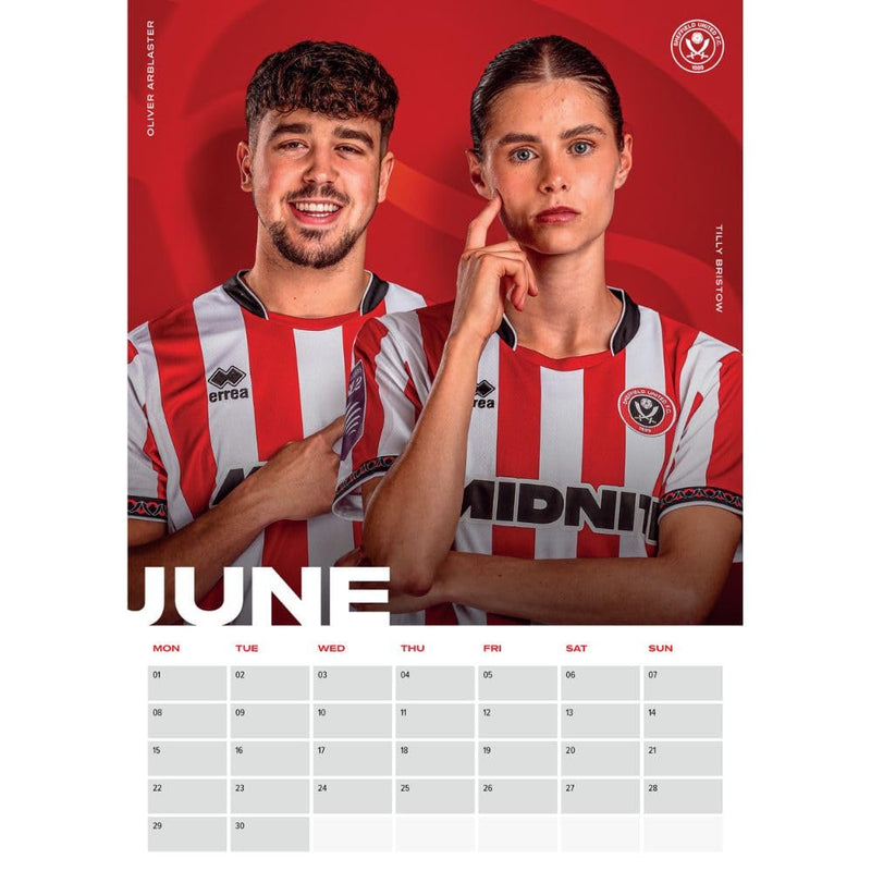 Sheffield United FC A3 Calendar 2026, side angle