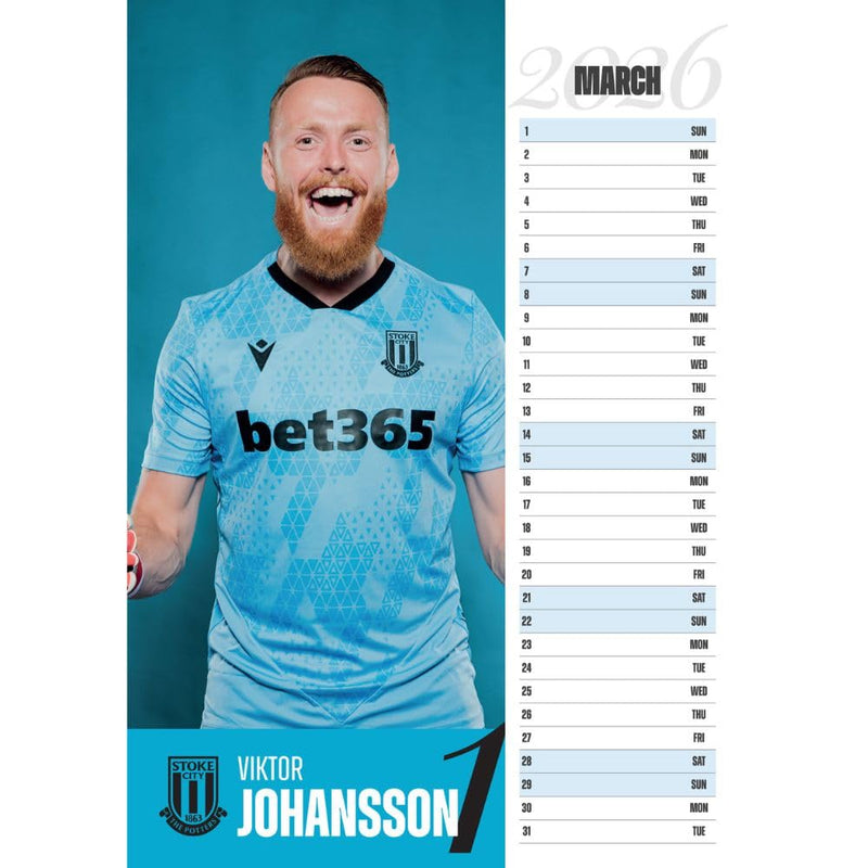 Stoke City FC A3 2026 Calendar, side angle