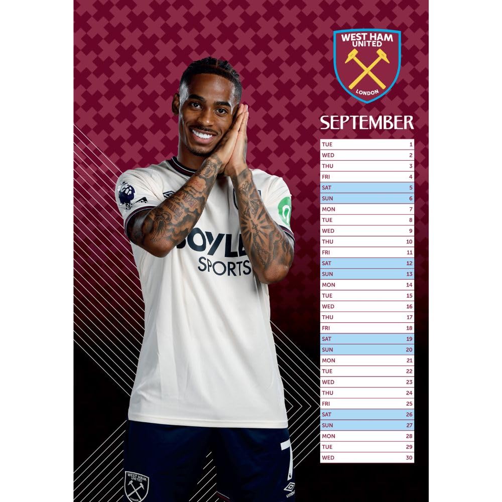 West Ham United FC A3 2026 Calendar
