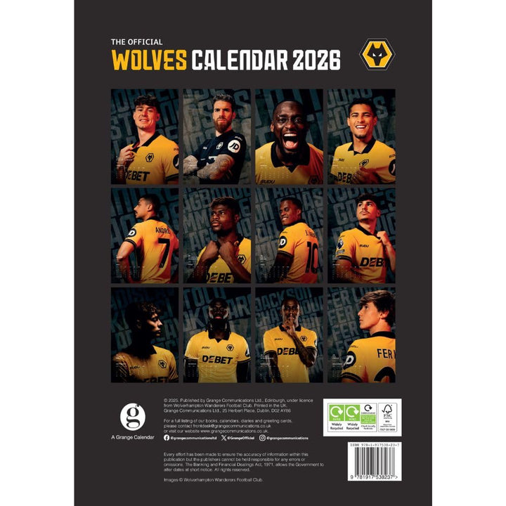 Wolverhampton Wanderers FC A3 2026 Calendar