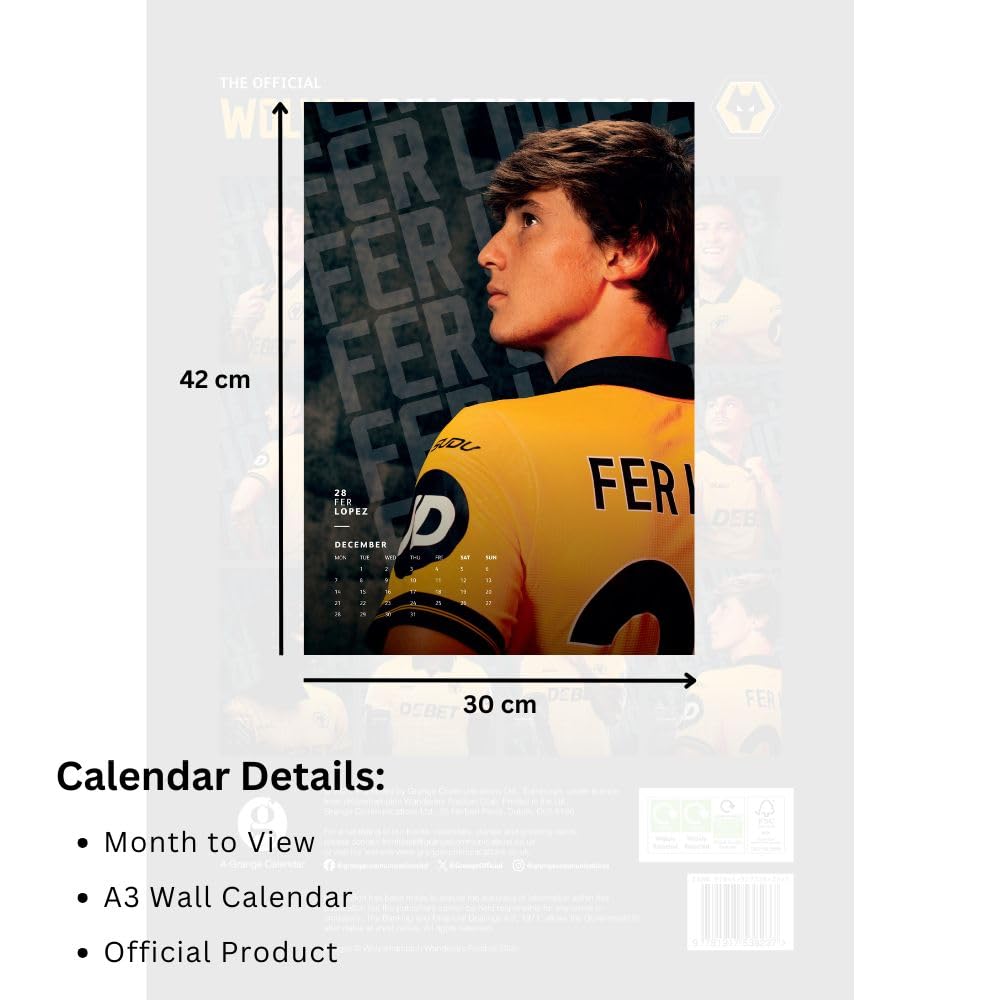 Wolverhampton Wanderers FC A3 2026 Calendar