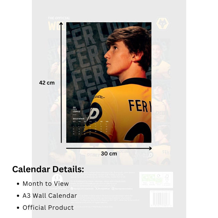 Wolverhampton Wanderers FC A3 2026 Calendar