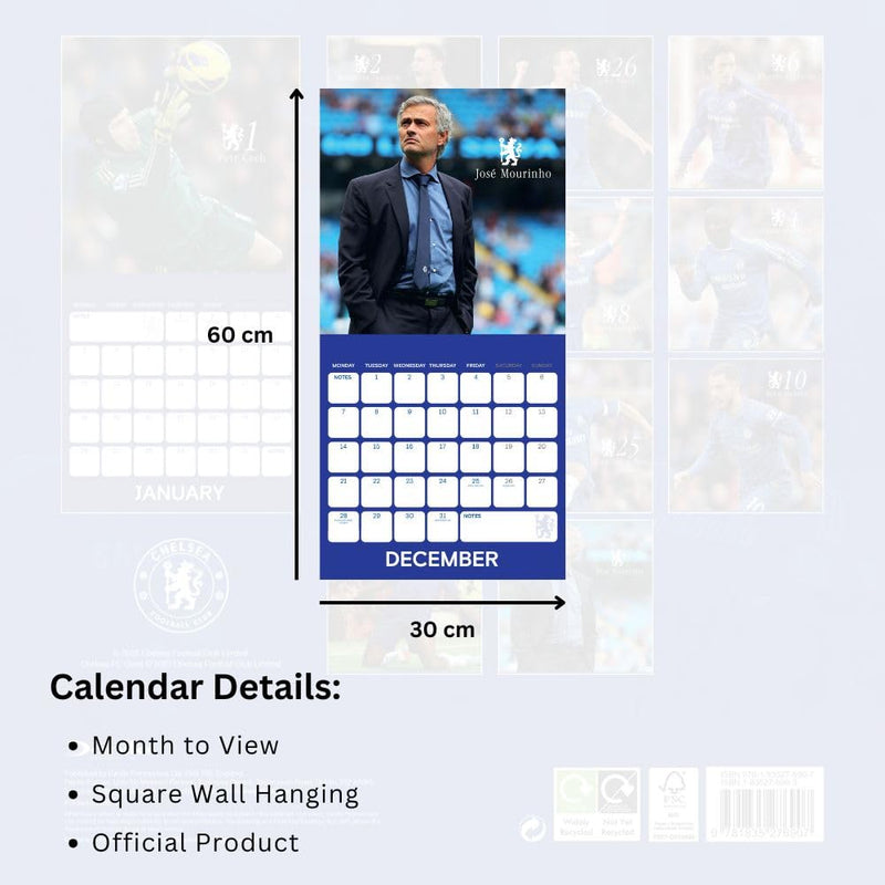 Chelsea FC Legends Square Calendar 2026