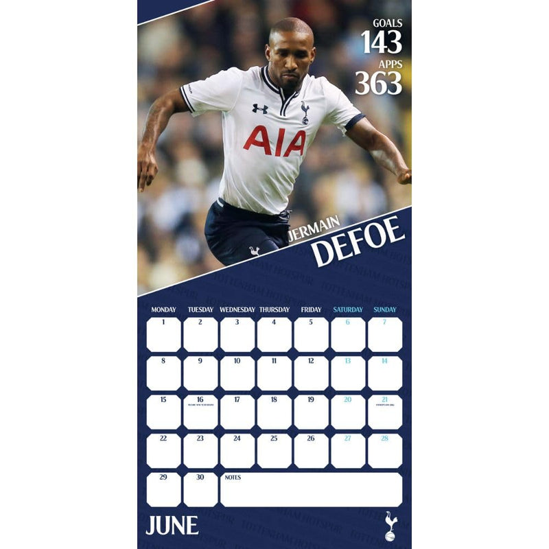 Tottenham Hotspur FC Legends Square Calendar 2026, side angle