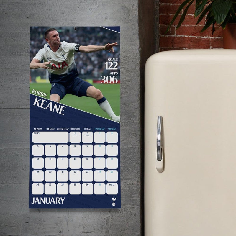 Tottenham Hotspur FC Legends Square Calendar 2026, rear view