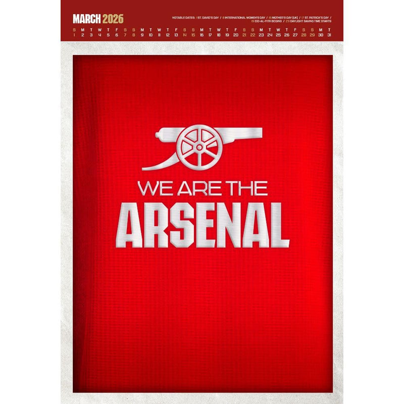 Arsenal FC Deluxe Calendar 2026