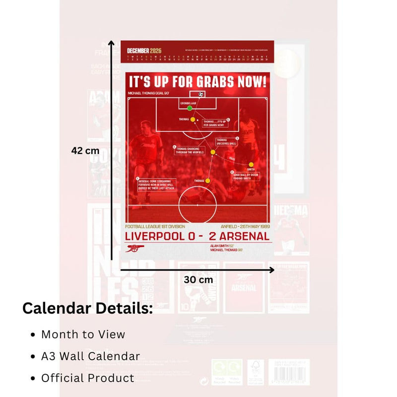 Arsenal FC Deluxe Calendar 2026