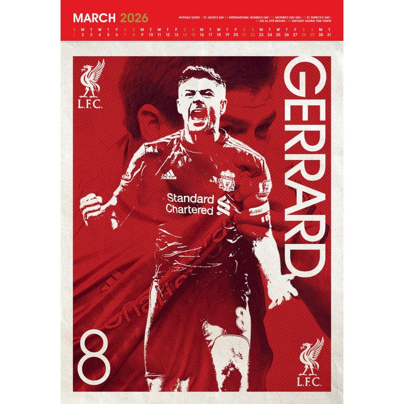 Liverpool FC Deluxe Calendar 2026, alternate view