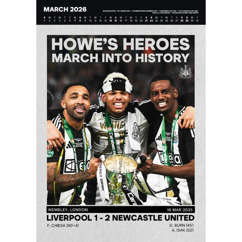 Newcastle United FC Deluxe Calendar 2026, alternate view