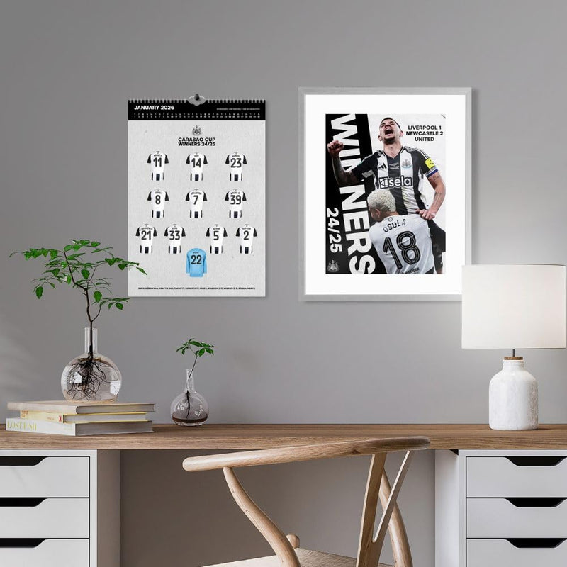 Newcastle United FC Deluxe Calendar 2026, packaging shot
