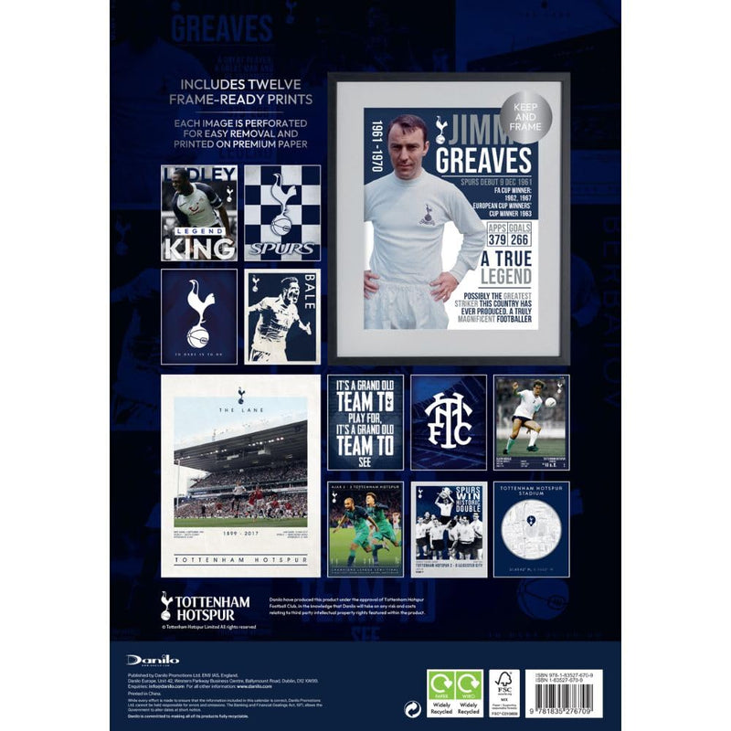Tottenham Hotspur FC Deluxe Calendar 2026, rear view