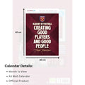 West Ham United FC Deluxe Calendar 2026, in display