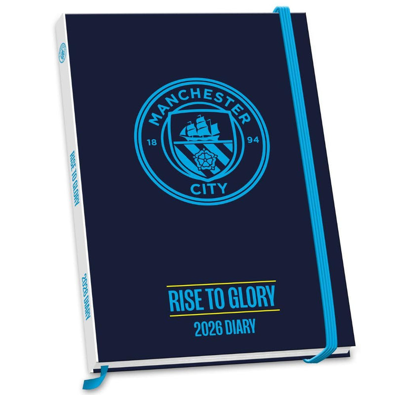 Manchester City FC Calendar & Diary Musical Gift Box 2026, close-up detail