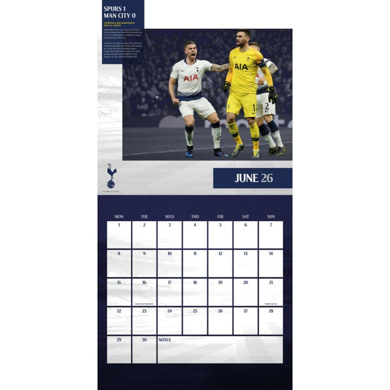 Tottenham Hotspur FC Calendar & Diary Musical Gift Box 2026, side angle