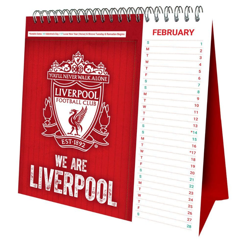 Liverpool FC Desktop Calendar 2026, alternate view