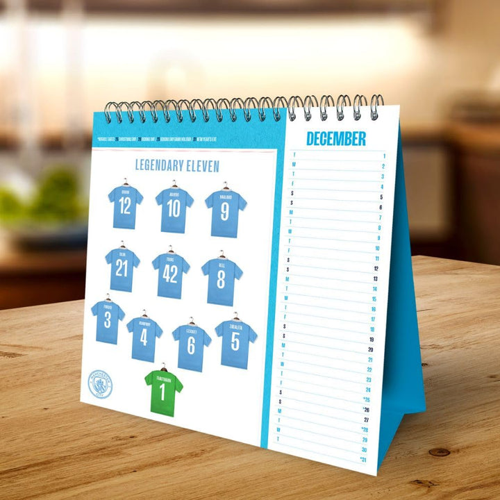 Manchester City FC Desktop Calendar 2026