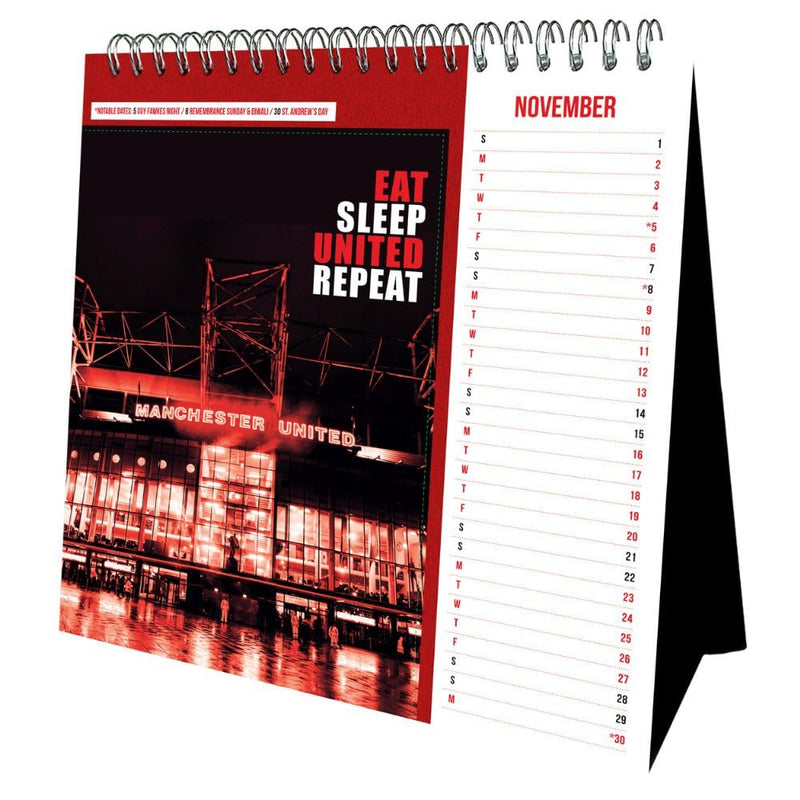 Manchester United FC Desktop Calendar 2026, alternate view